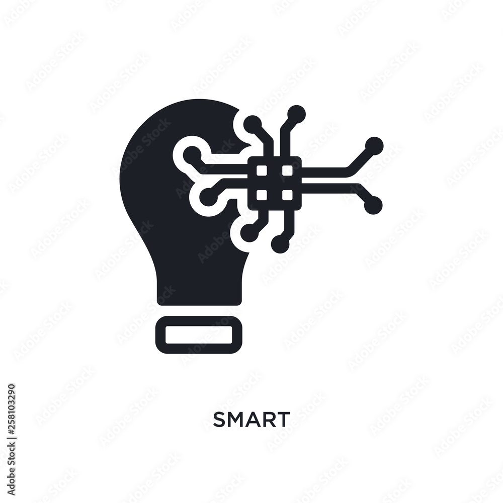 Aufkleber smart isolated icon. simple element illustration from smart house concept icons. smart editable logo