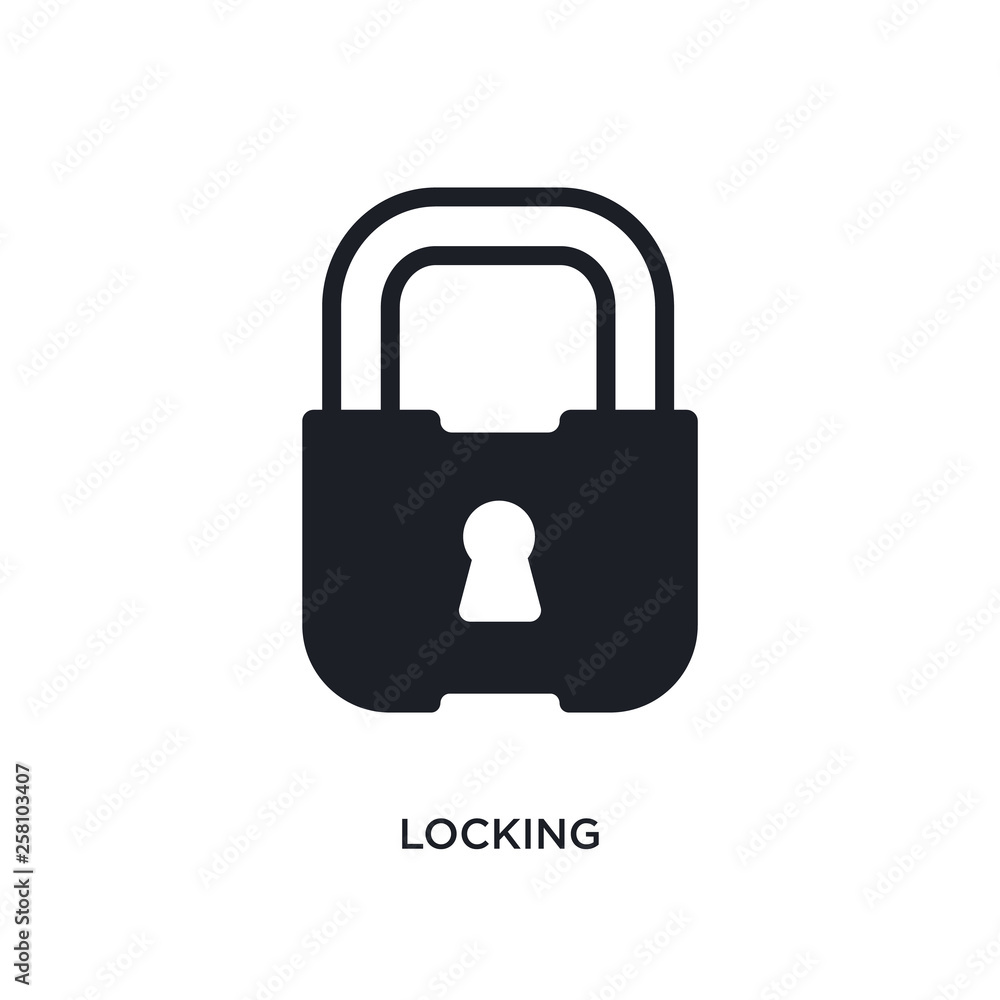 Aufkleber locking isolated icon. simple element illustration from smart house concept icons. locking editable 