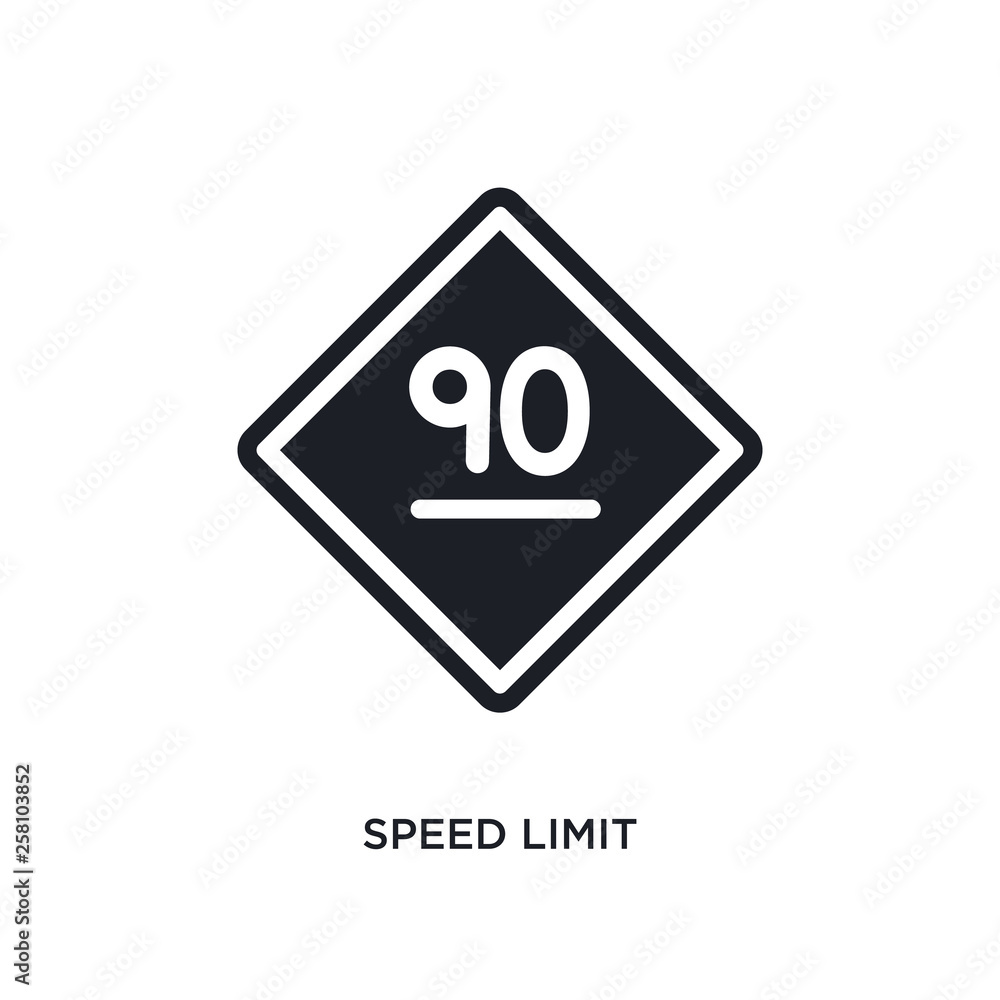 Poster speed limit isolated icon. simple element illustration from traffic signs concept icons. speed limit