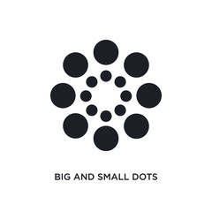 big and small dots isolated icon. simple element illustration from ultimate glyphicons concept icons. big and small dots editable logo sign symbol design on white background. can be use for web and