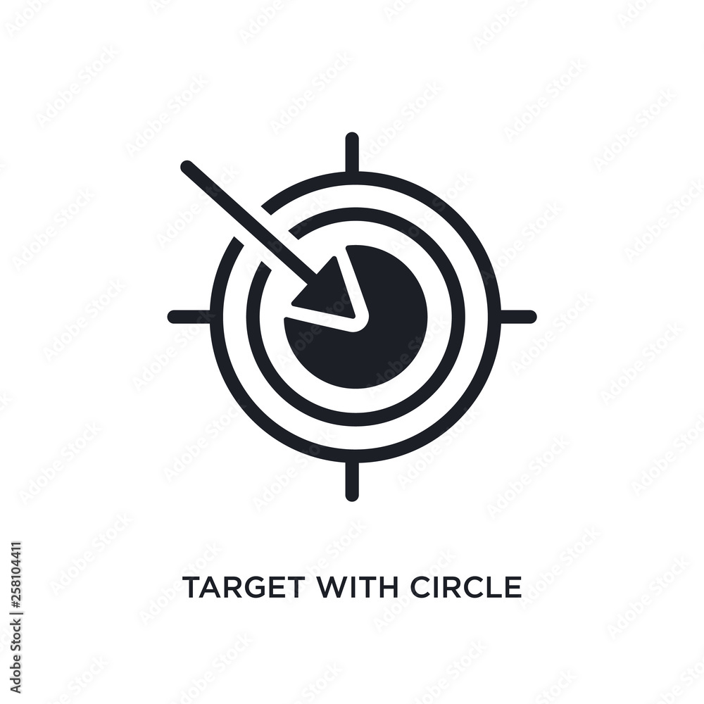 Poster target with circle isolated icon. simple element illustration from ultimate glyphicons concept icons