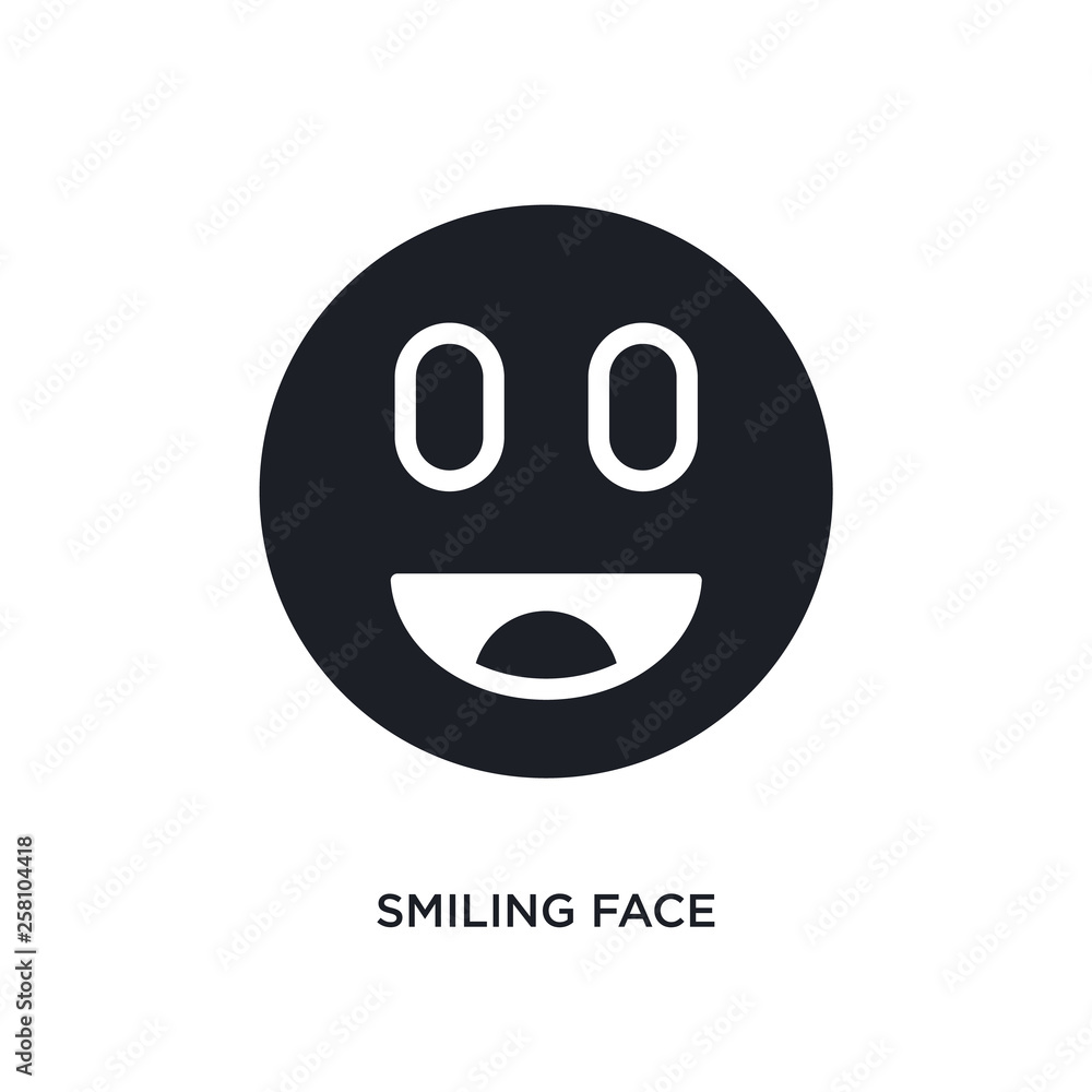 Poster smiling face isolated icon. simple element illustration from ultimate glyphicons concept icons. smil