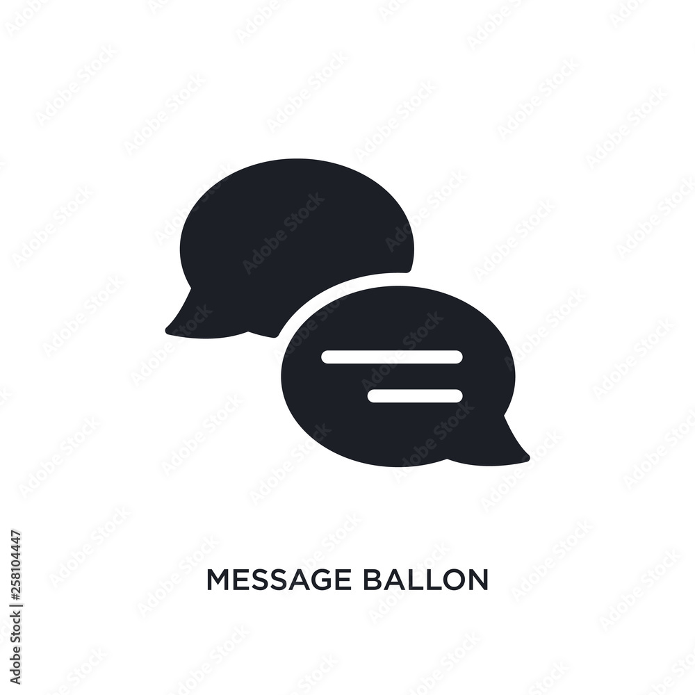 Poster message ballon isolated icon. simple element illustration from ultimate glyphicons concept icons. me