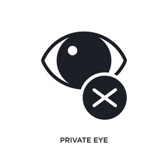 private eye isolated icon. simple element illustration from ultimate glyphicons concept icons. private eye editable logo sign symbol design on white background. can be use for web and mobile