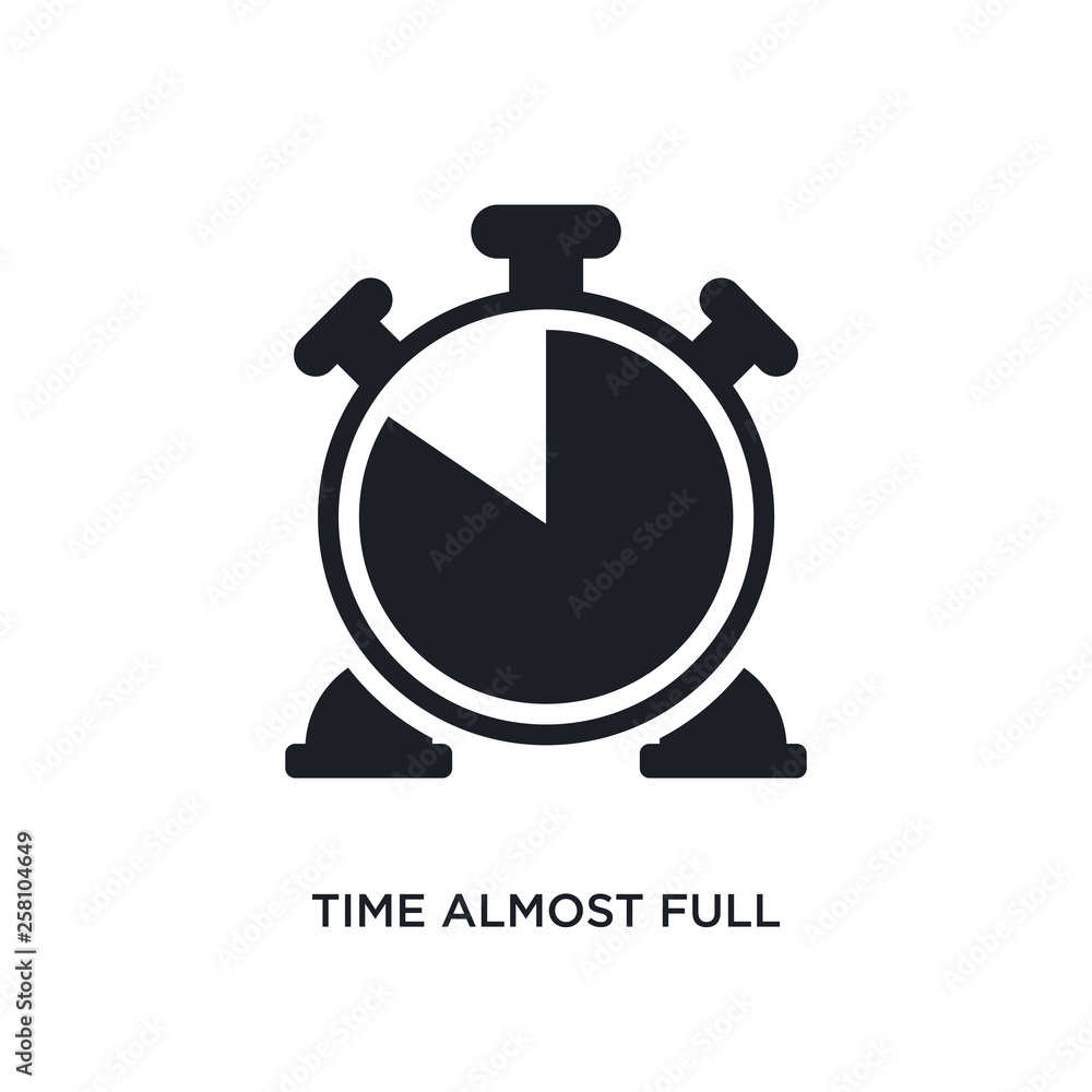 Poster time almost full isolated icon. simple element illustration from ultimate glyphicons concept icons. 