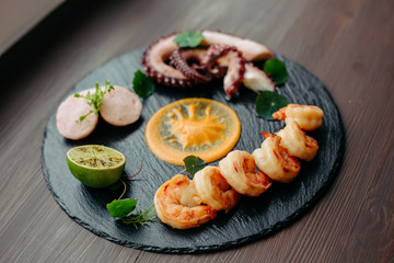 large seafood plate
