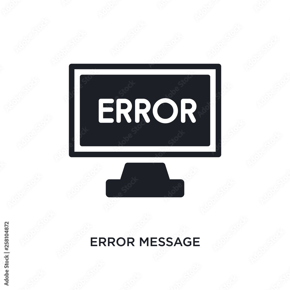 Poster error message isolated icon. simple element illustration from ultimate glyphicons concept icons. err