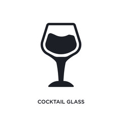 cocktail glass isolated icon. simple element illustration from ultimate glyphicons concept icons. cocktail glass editable logo sign symbol design on white background. can be use for web and mobile