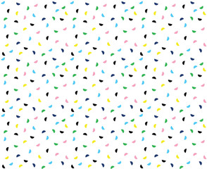 Seamless Pattern Colourful Semicircles, Confetti Style	