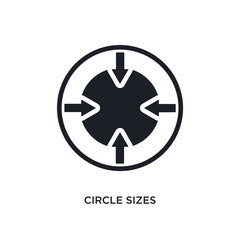 circle sizes isolated icon. simple element illustration from ultimate glyphicons concept icons. circle sizes editable logo sign symbol design on white background. can be use for web and mobile