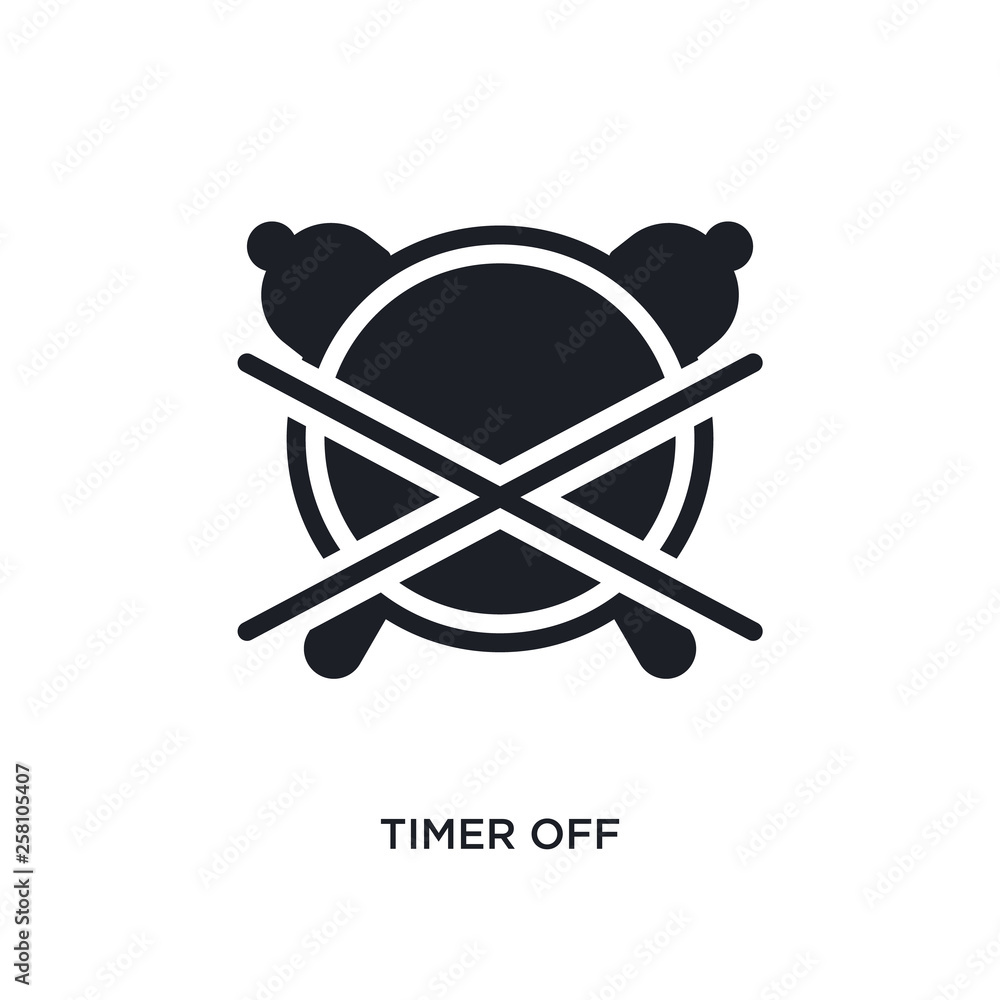 Poster timer off isolated icon. simple element illustration from ultimate glyphicons concept icons. timer o