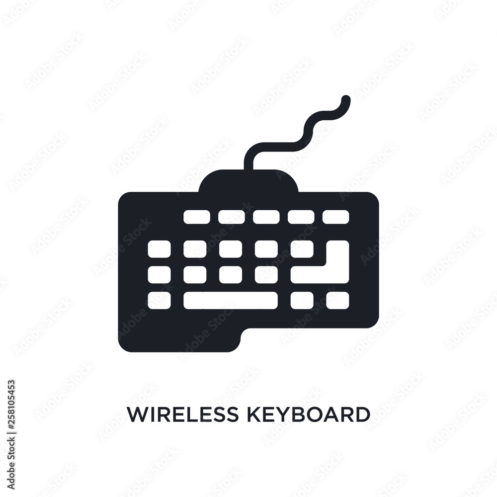Poster wireless keyboard isolated icon. simple element illustration from ultimate glyphicons concept icons.