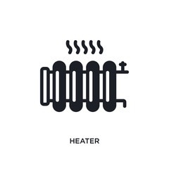 heater isolated icon. simple element illustration from winter concept icons. heater editable logo sign symbol design on white background. can be use for web and mobile