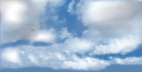 Background with clouds on blue sky