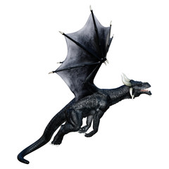 Fototapeta premium 3D Rendering Fairy Tale Dragon on White