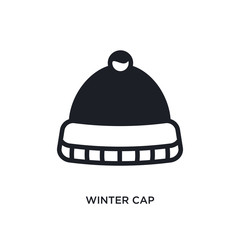 winter cap isolated icon. simple element illustration from winter concept icons. winter cap editable logo sign symbol design on white background. can be use for web and mobile