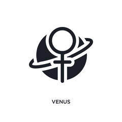 venus isolated icon. simple element illustration from zodiac concept icons. venus editable logo sign symbol design on white background. can be use for web and mobile © zaurrahimov