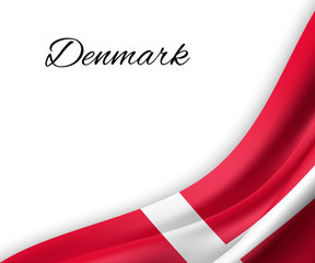 Fototapeta premium waving flag on white background.