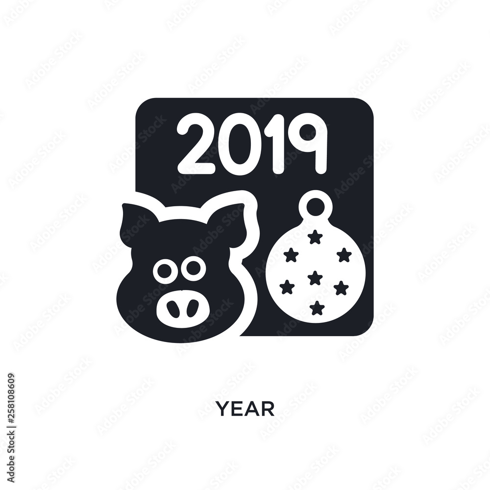 Poster year isolated icon. simple element illustration from zodiac concept icons. year editable logo sign s