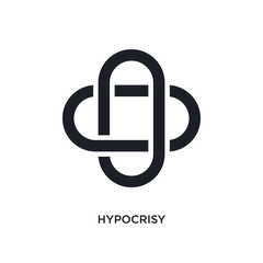 hypocrisy isolated icon. simple element illustration from zodiac concept icons. hypocrisy editable logo sign symbol design on white background. can be use for web and mobile