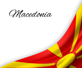 waving flag on white background.