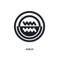 aqua isolated icon. simple element illustration from zodiac concept icons. aqua editable logo sign symbol design on white background. can be use for web and mobile