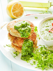 Cutlets and sauce