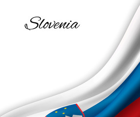 waving flag on white background.