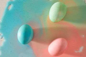 Process of dyeing easter eggs