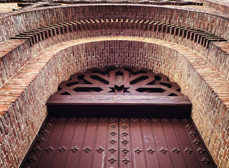 Church door Detail of the ornamentation of the wood