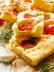Traditional italian focaccia