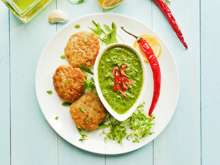 Cutlets and sauce