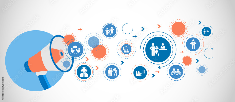 Poster operator and speaker black icon. detailed set icons of media element icon. premium quality graphic d