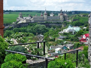 View from the city courtyard at Kamenetz-Podolsk castle