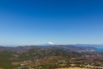 大室山から望む富士山