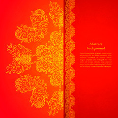 Red ornament background with place for your text