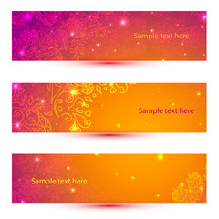Floral banners for web