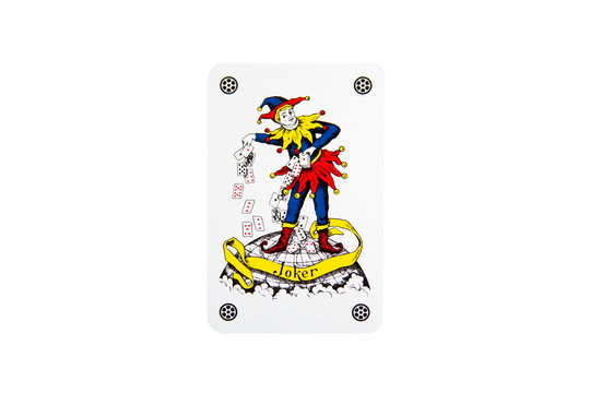 Playing card on a white background