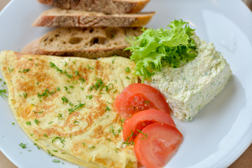 sandwich with cheese and vegetables