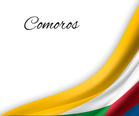 waving flag on white background.