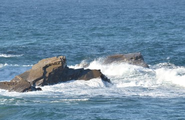 Fototapeta premium Puissance de l'Océan Atlantique à la Plage des Cathédrales près de Ribadeo en Galice, Espagne