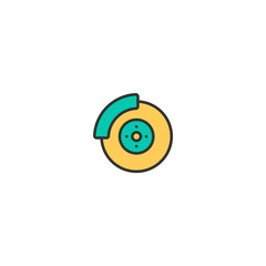 Alloy wheel icon design. Transportation icon vector design