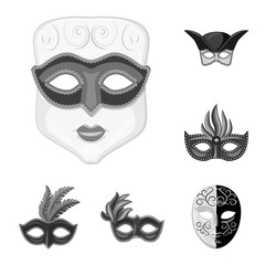 Naklejka premium Vector illustration of Venezia and festival logo. Collection of Venezia and celebration vector icon for stock.