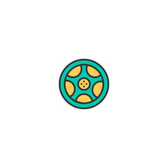 Alloy wheel icon design. Transportation icon vector design