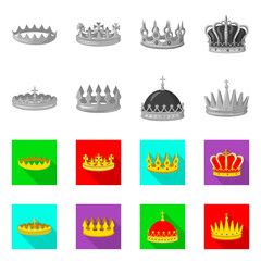 Vector design of medieval and nobility logo. Collection of medieval and monarchy stock symbol for web.