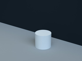 Minimalist geometrical abstract background, pastel colors, 3D render, trend poster, Illustration.