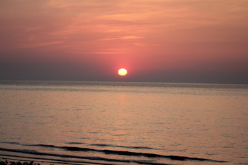 sunset over the sea