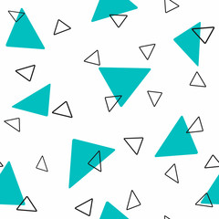Geometric seamless pattern. Simple repeating print with triangles.