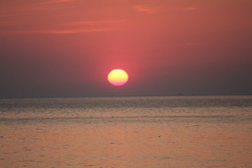 sunset over the sea