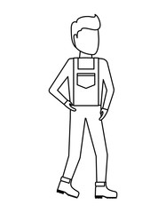 worker construction man avatar character
